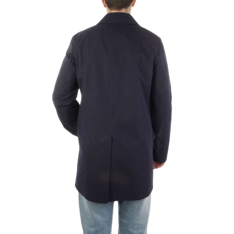 Blue Polyester Jacket Aquascutum