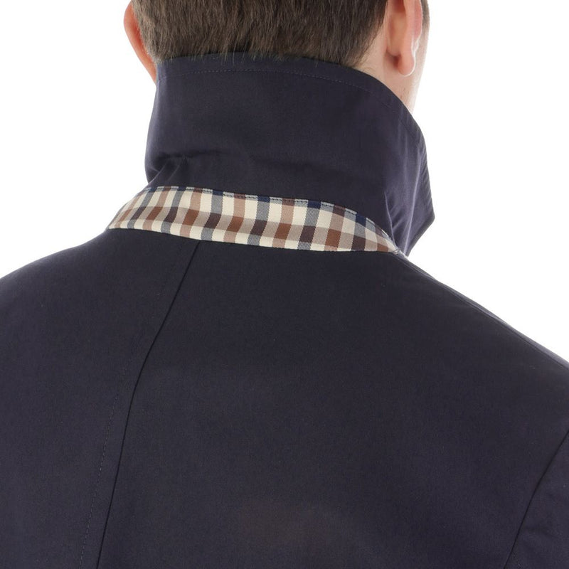 Blue Polyester Jacket Aquascutum