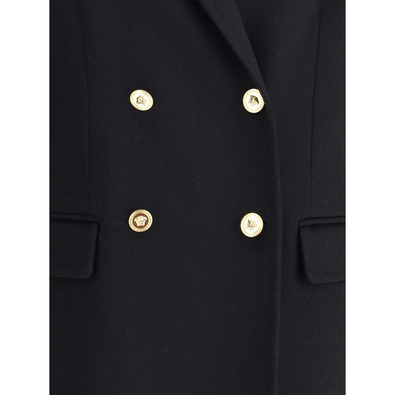 Wool and cachemire Double-breasted Coat Versace