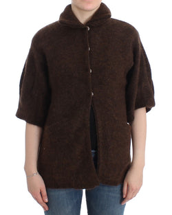 Elegant Short Sleeved Brown Cardigan Cavalli