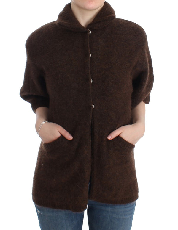 Elegant Short Sleeved Brown Cardigan Cavalli