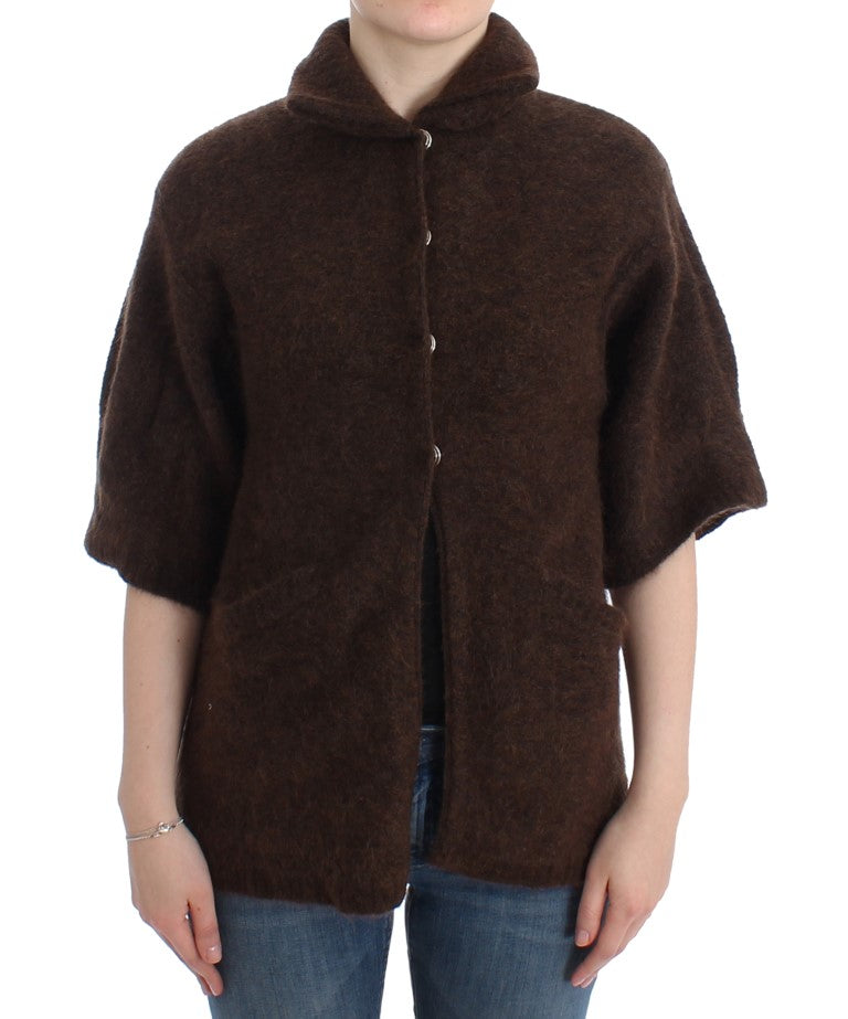 Elegant Short Sleeved Brown Cardigan Cavalli