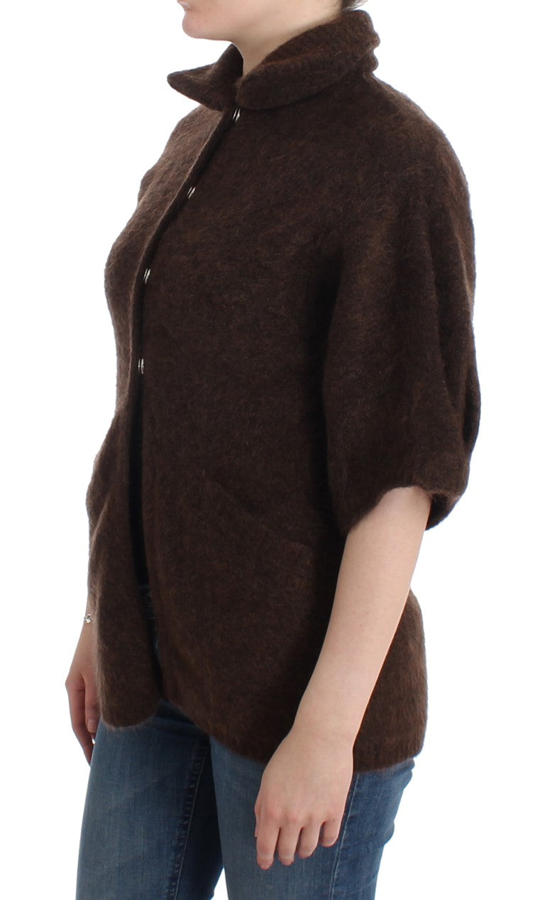 Elegant Short Sleeved Brown Cardigan Cavalli