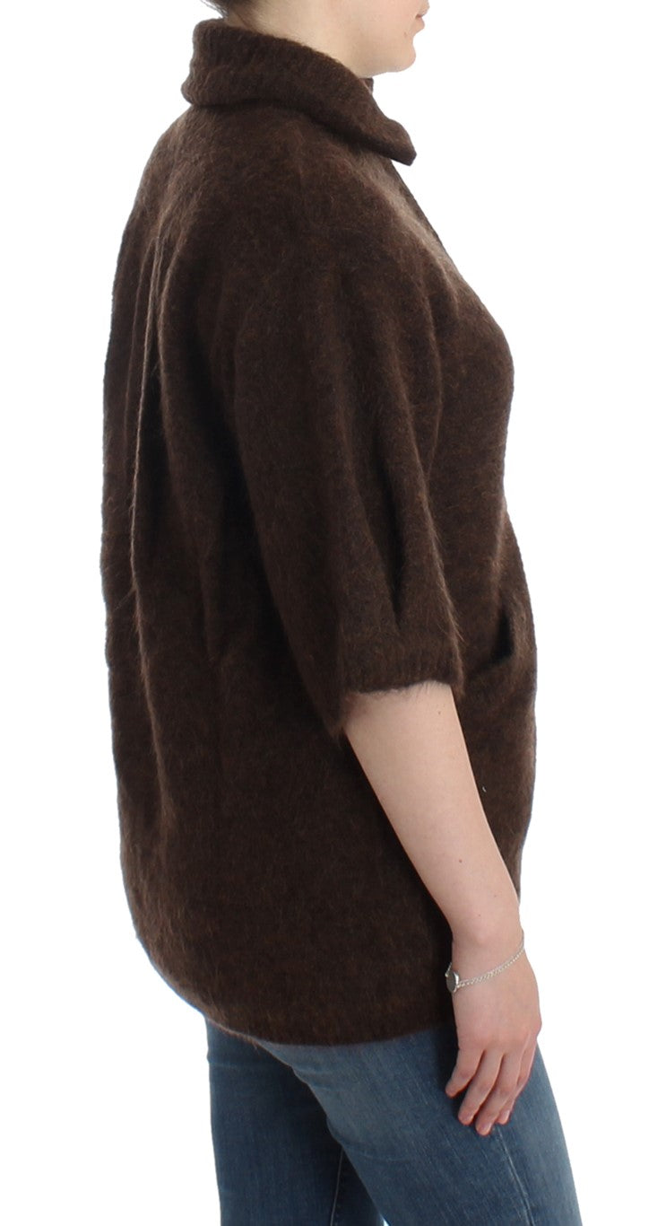 Elegant Short Sleeved Brown Cardigan Cavalli