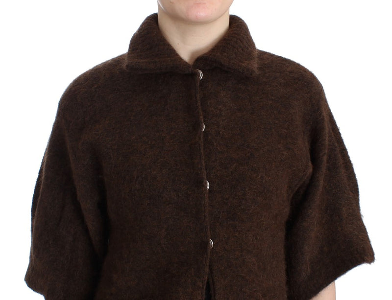 Elegant Short Sleeved Brown Cardigan Cavalli