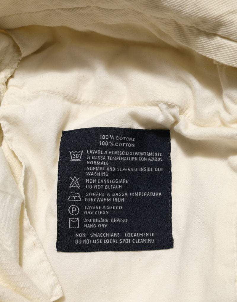 Beige Corduroy Cotton Straight Men Trouser Pants Burberry