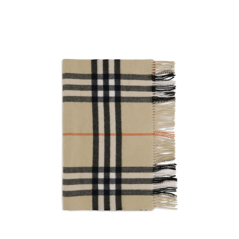 Wide Check Cashmere Scarf Burberry