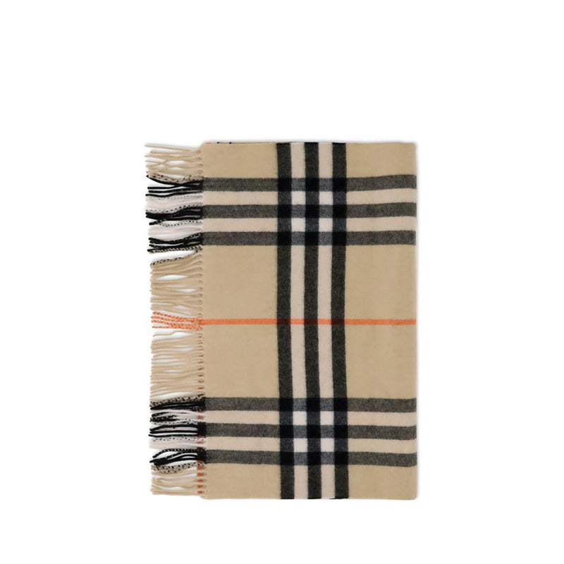 Wide Check Cashmere Scarf Burberry