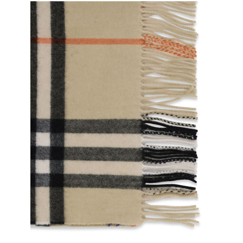 Wide Check Cashmere Scarf Burberry