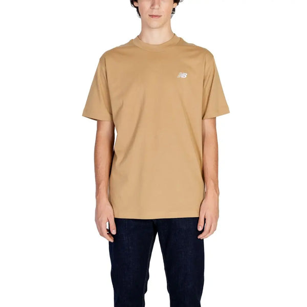 Beige Cotton T-Shirt New Balance