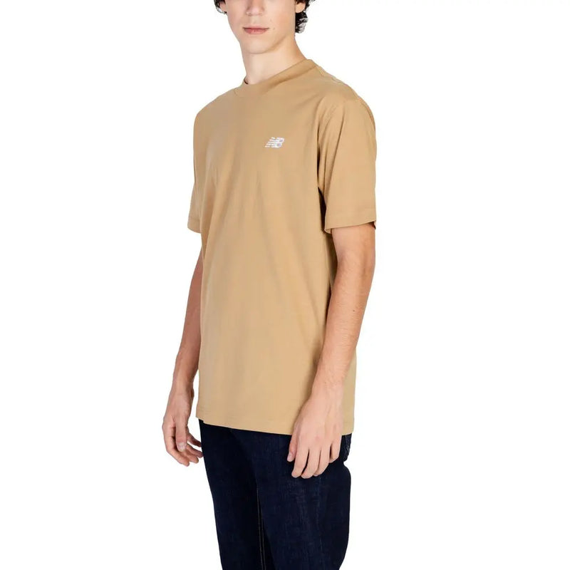 Beige Cotton T-Shirt New Balance