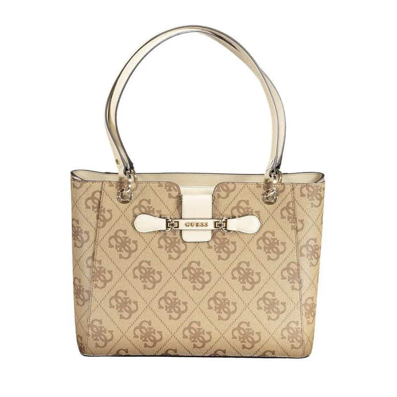 Beige Polyethylene Handbag Guess Jeans