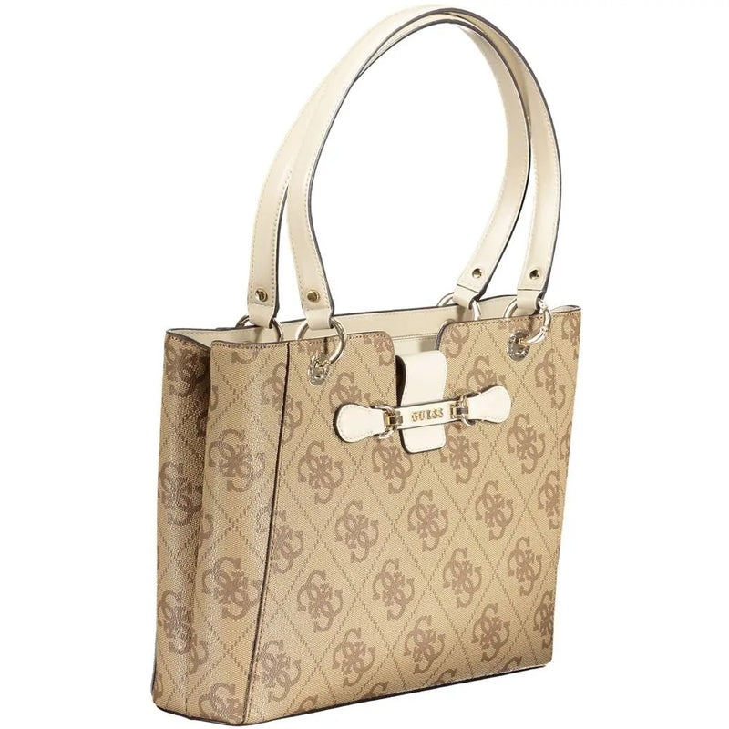 Beige Polyethylene Handbag Guess Jeans