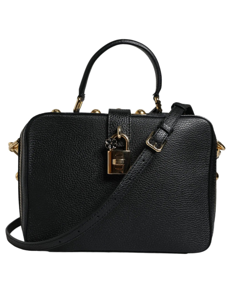 Black Calfskin Leather Welcome Handbag Bag Dolce & Gabbana