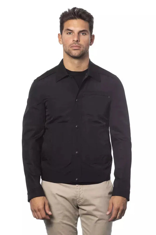 "Black Cotton Men Jacket" Verri