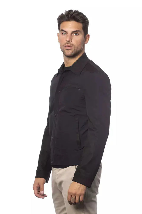 "Black Cotton Men Jacket" Verri