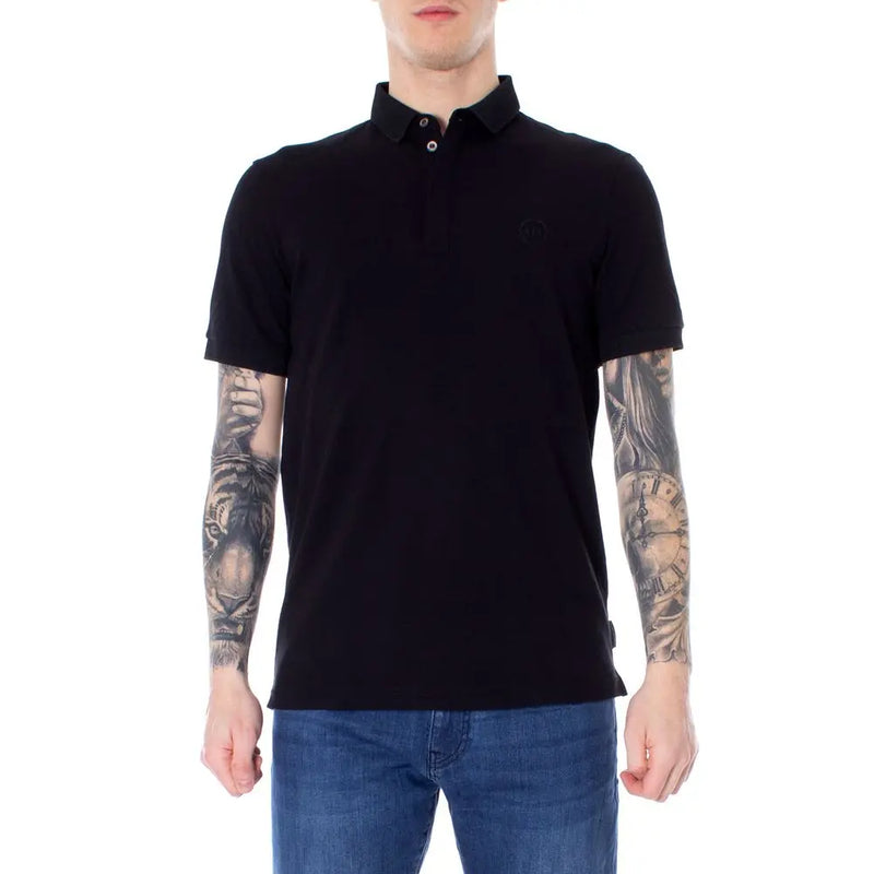 Black Cotton Polo Shirt Armani Exchange