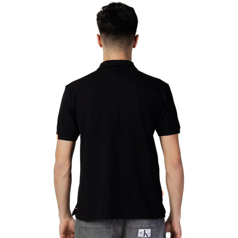 Black Cotton Polo Shirt Suns