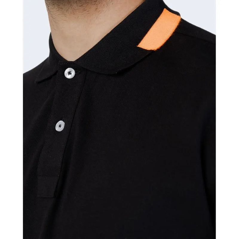 Black Cotton Polo Shirt Suns