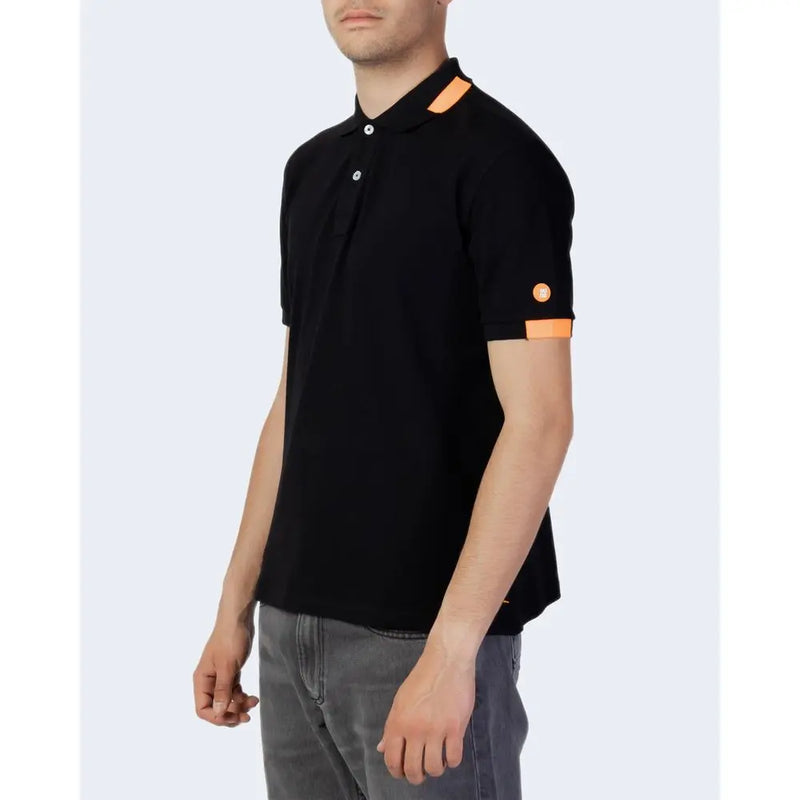 Black Cotton Polo Shirt Suns