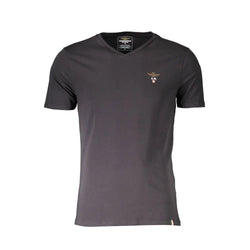 Black Cotton T-Shirt Aeronautica Militare