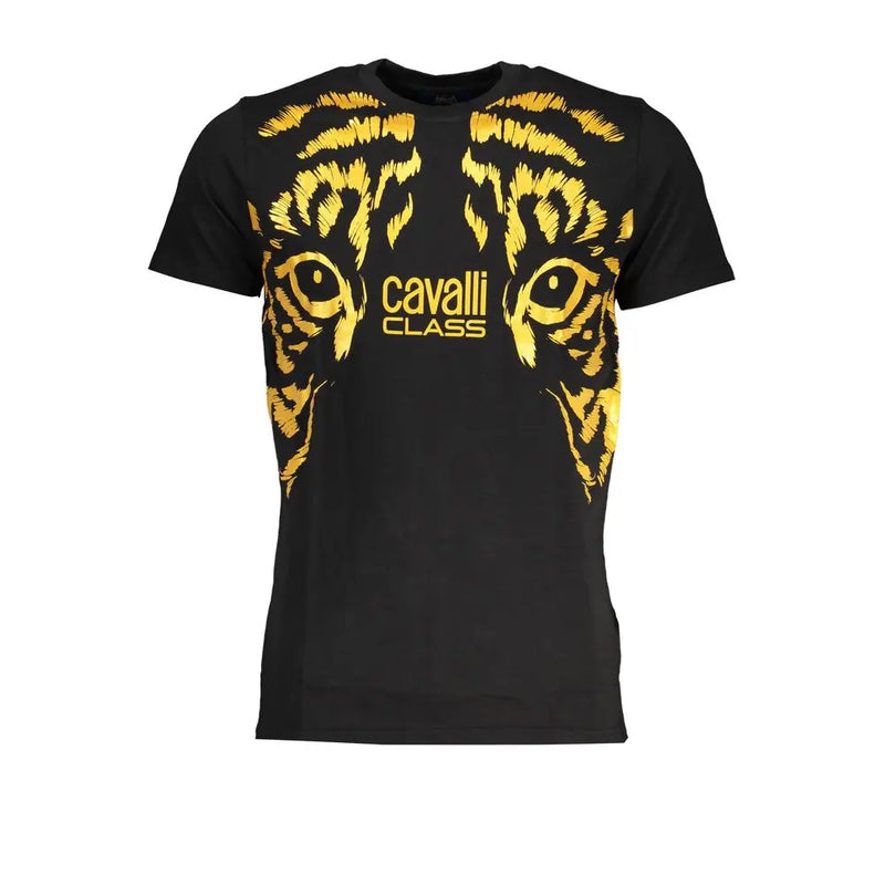 Black Cotton T-Shirt Cavalli Class