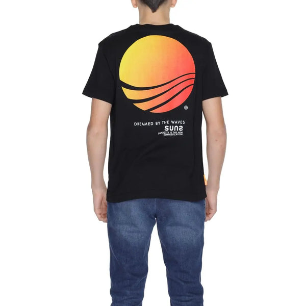 Black Cotton T-Shirt Suns