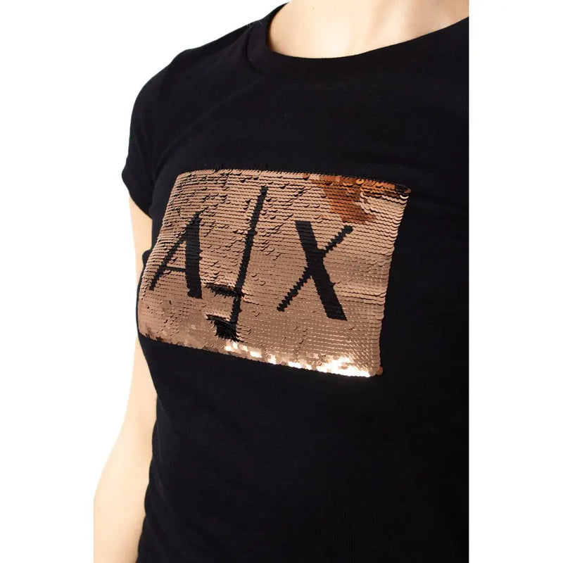 Black Cotton Tops & T-Shirt Armani Exchange