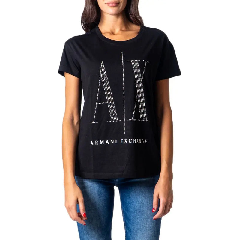 Black Cotton Tops & T-Shirt Armani Exchange