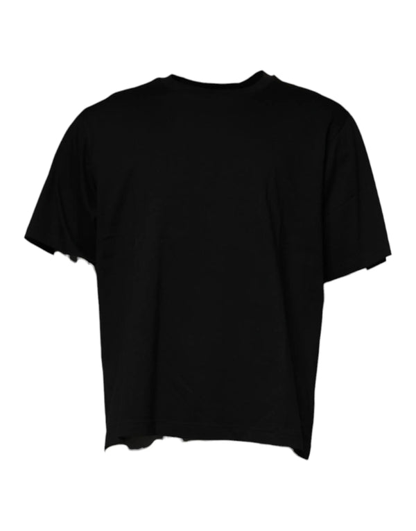 Black Crew Neck Short Sleeve T-shirt Dolce & Gabbana