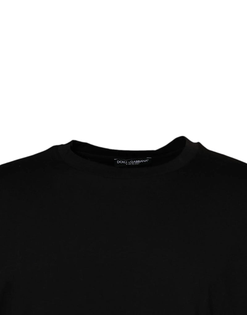 Black Crew Neck Short Sleeve T-shirt Dolce & Gabbana