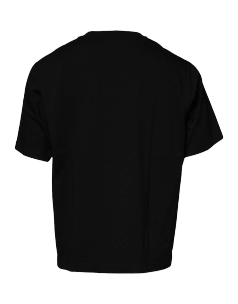 Black Crew Neck Short Sleeve T-shirt Dolce & Gabbana