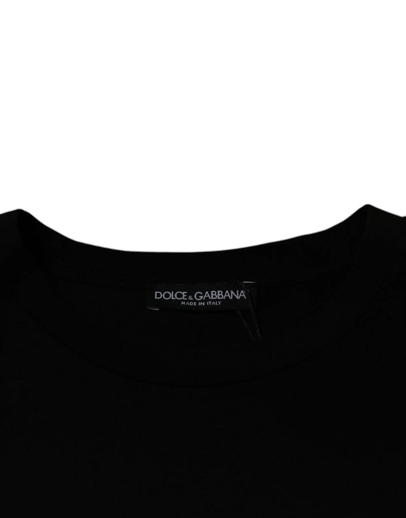 Black Crew Neck Short Sleeve T-shirt Dolce & Gabbana