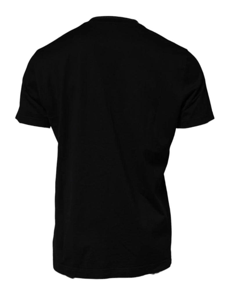 Black Crew Neck Short Sleeve T-shirt Dolce & Gabbana