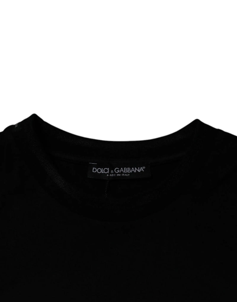 Black Crew Neck Short Sleeve T-shirt Dolce & Gabbana