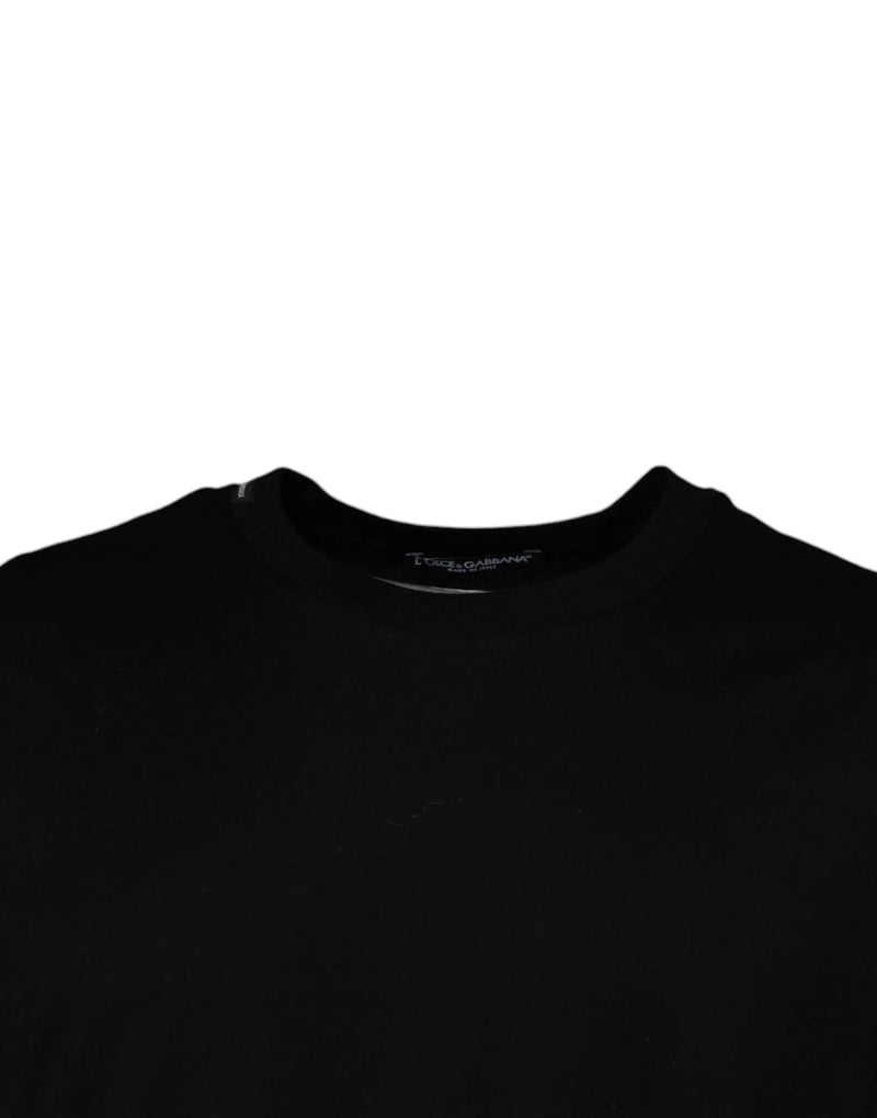 Black Crew Neck Short Sleeve T-shirt Dolce & Gabbana