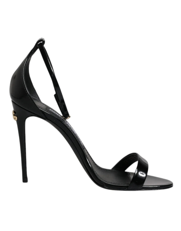 Black KEIRA Heels Ankle Strap Sandals Shoes Dolce & Gabbana