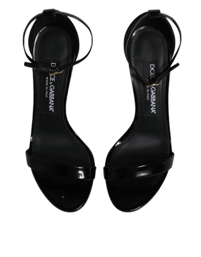Black KEIRA Heels Ankle Strap Sandals Shoes Dolce & Gabbana