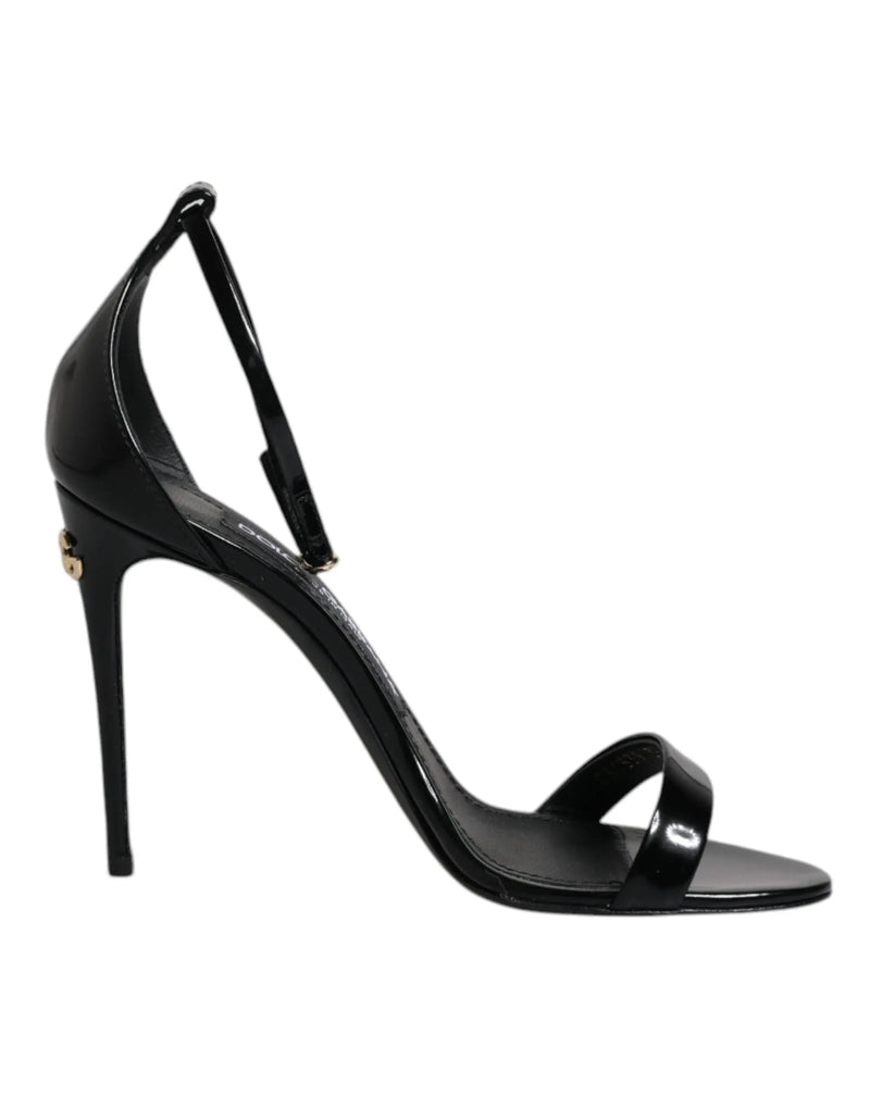 Black KEIRA Heels Ankle Strap Sandals Shoes Dolce & Gabbana