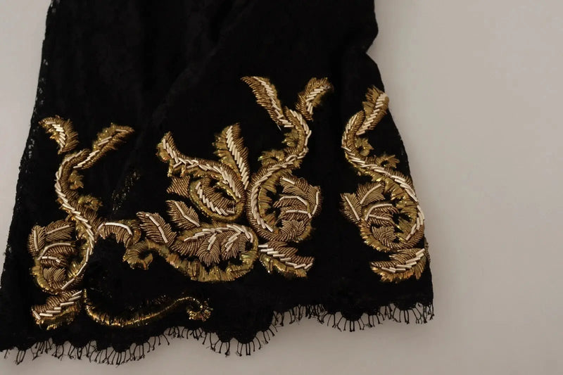 Black Lace Gold Baroque SPECIAL PIECE Shorts Dolce & Gabbana