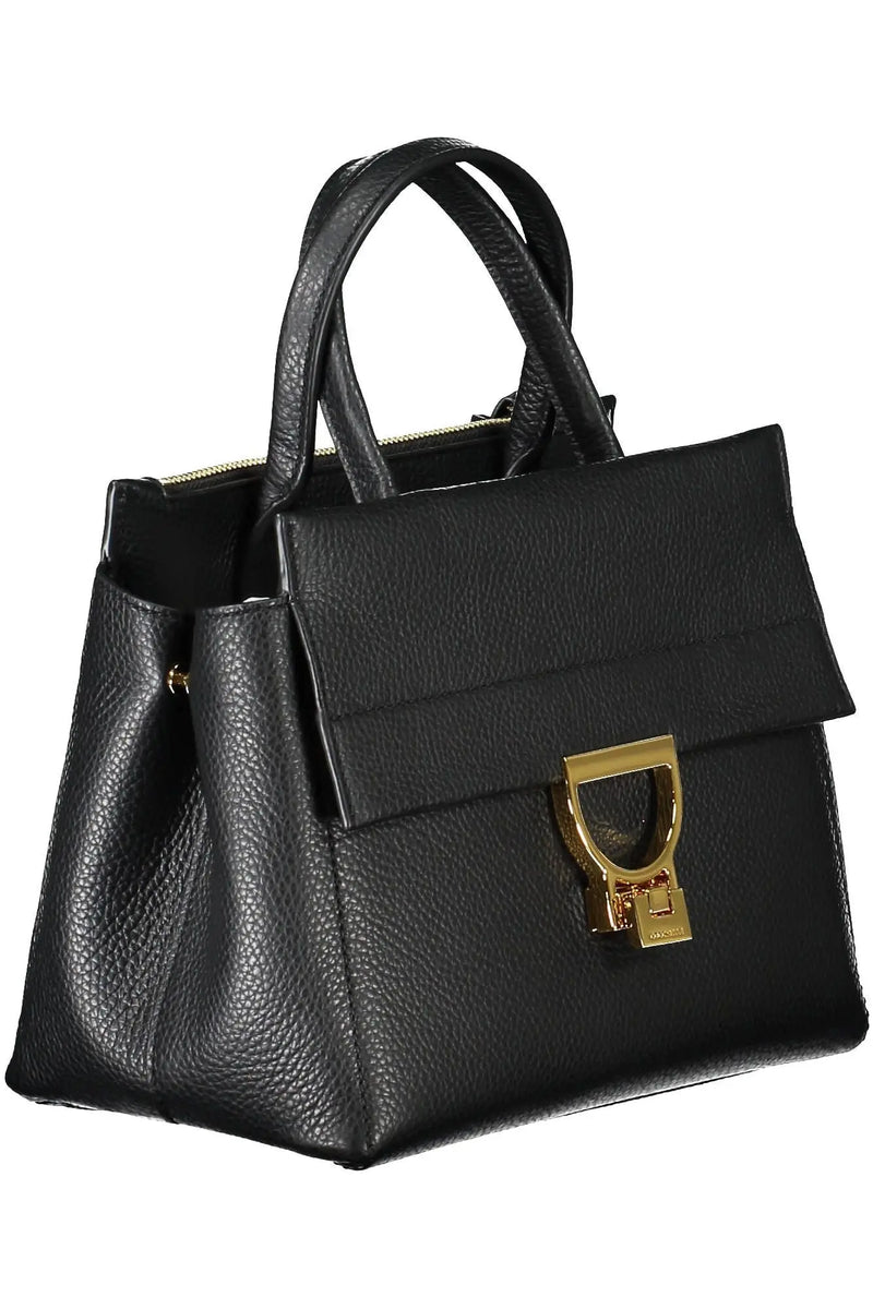 Black Leather Women Handbag Coccinelle