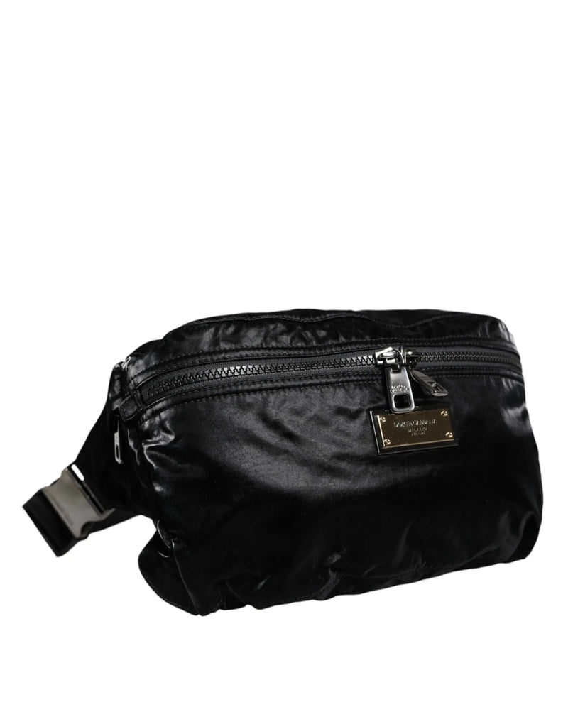 Black Nylon Fabric Belt Waist Fanny Pack Bag Dolce & Gabbana