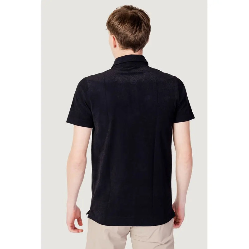 Black Polyester Polo Shirt Suns