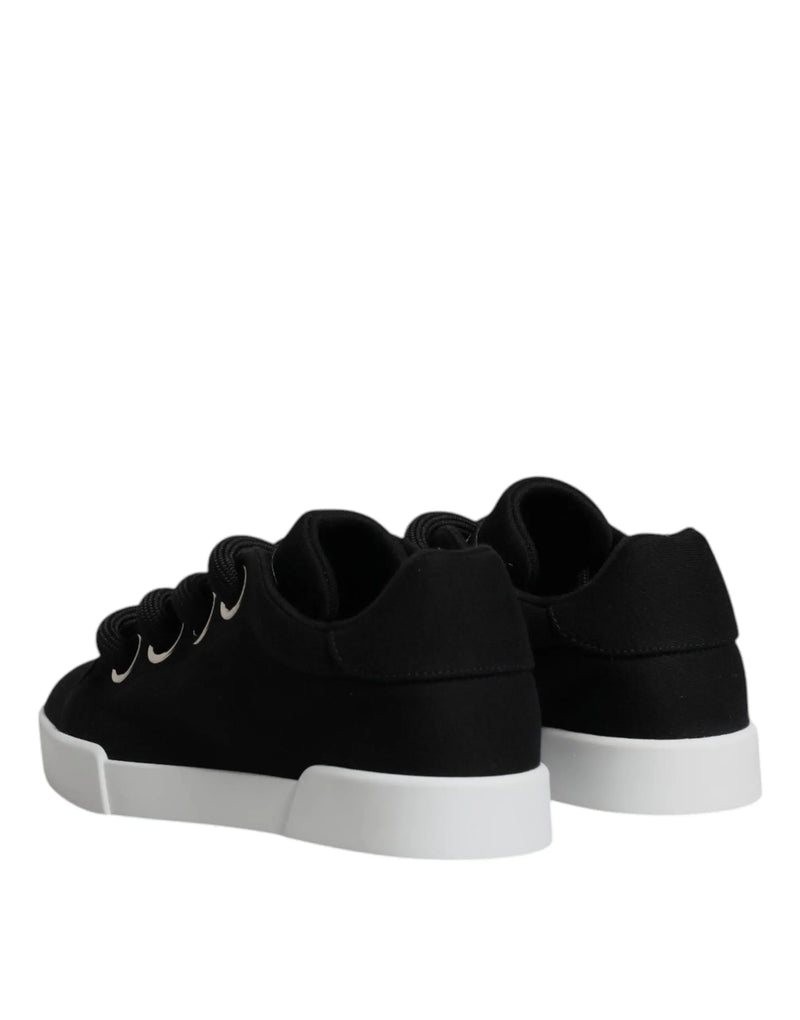 Black Portofino Low Top Sneakers Shoes Dolce & Gabbana