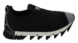 Black Shark Neoprene Stretch Sneakers Shoes Dolce & Gabbana