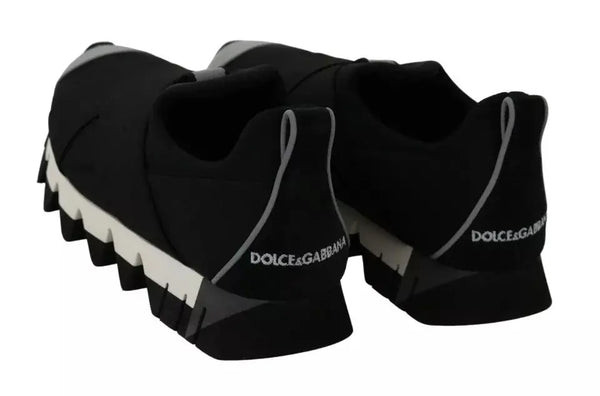 Black Shark Neoprene Stretch Sneakers Shoes Dolce & Gabbana