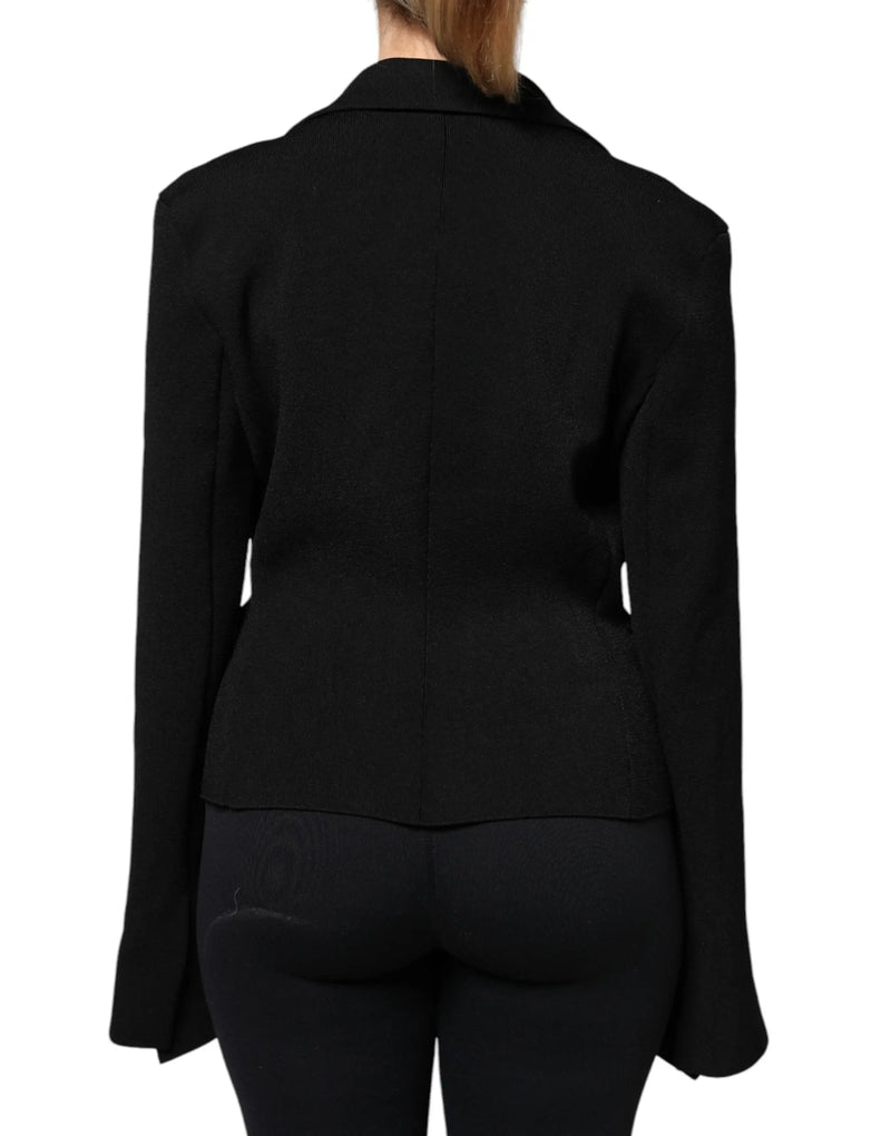 Black Viscose Single Breasted Blazer Jacket Dolce & Gabbana