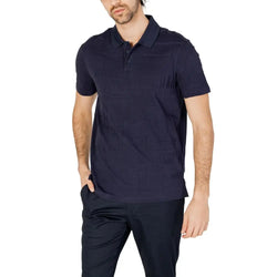 Blue Cotton Polo Shirt Armani Exchange