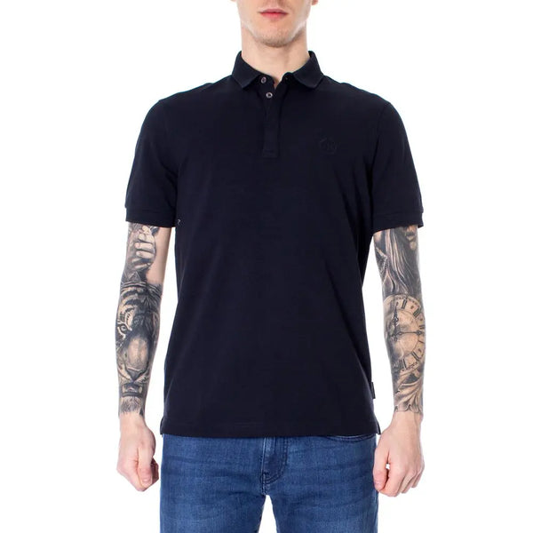 Blue Cotton Polo Shirt Armani Exchange