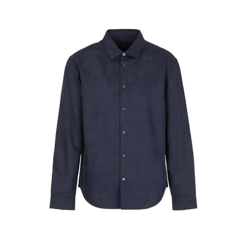 Blue Cotton Shirt Armani Exchange